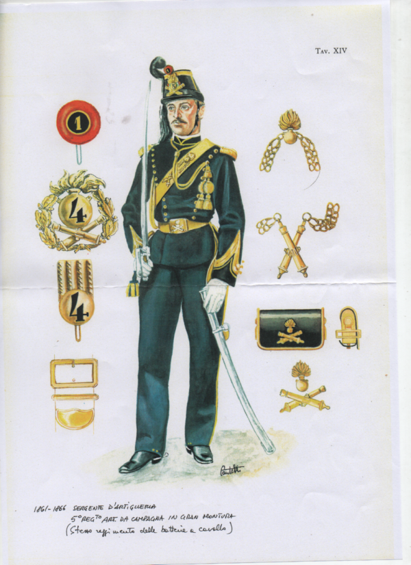 Sergente di Artiglieria Regno d'Italia 1861/66 - immagine 2