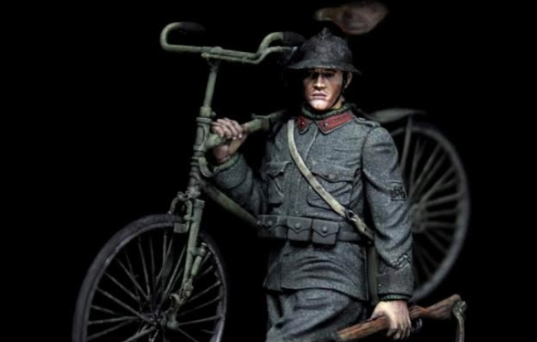 Al momento stai visualizzando Bersagliere Italiano WWI (con bicicletta)